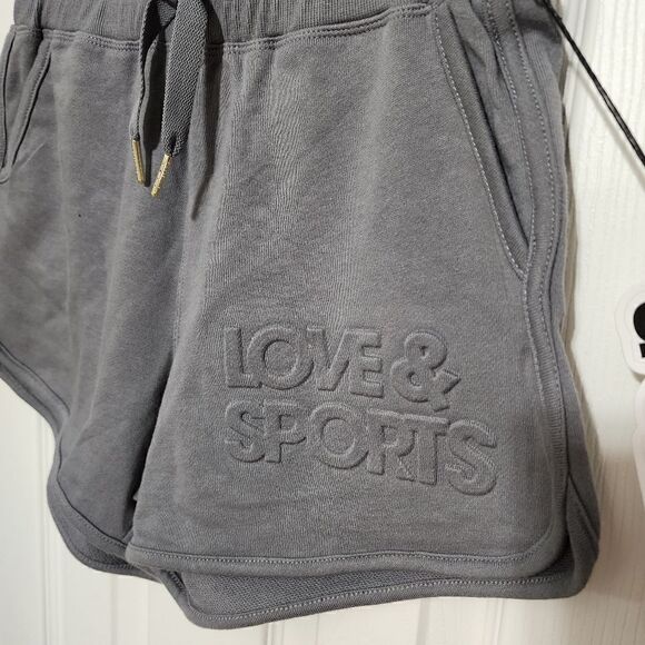 NWT Love & Sports Women's Embossed Logo LoungeShorts - Picture 5 of 7
